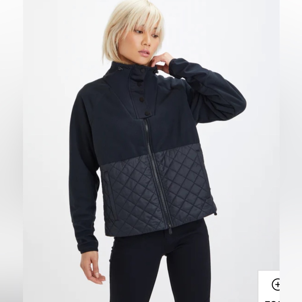 NEW Women’s black Gfore G/FORE quilted fleece jacket, sold out, rare find!